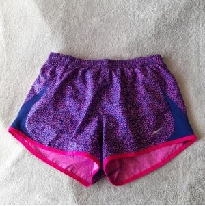 Nike Women's Pink and Purple Athletic Shorts. Size Small